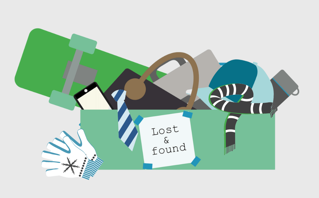 School lost property box lost and found