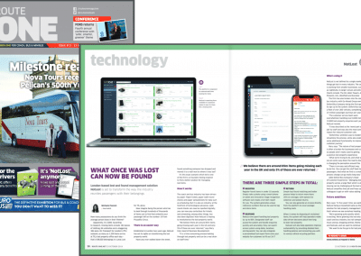 NotLost’s lost property solution featured in latest routeone magazine