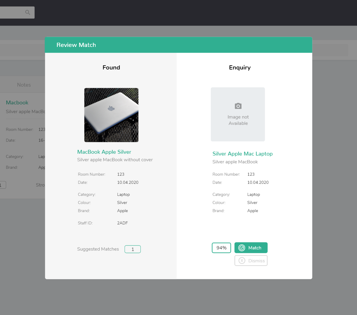 NotLost new matching engine on lost and found software platform