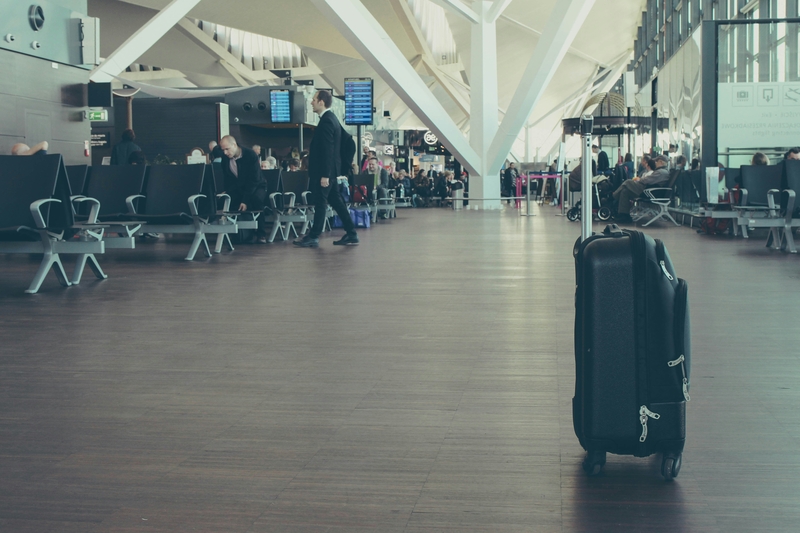 A piece of luggage lost at an airport